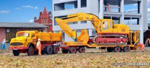 Camion benne avec remorque plateau - HO -KIBRI 14125