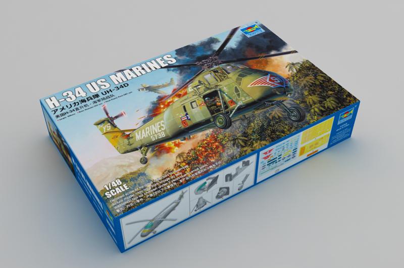Hélicoptère H-34 US Marines - échelle 1/48 - TRUMPETER 02881 – Image 4