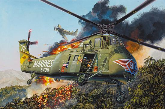 Hélicoptère H-34 US Marines - échelle 1/48 - TRUMPETER 02881