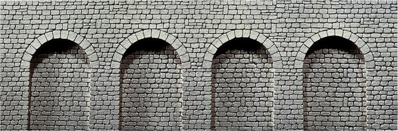 Mue en pierre avec arcades - échelle HO - FALLER 170838