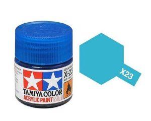 TAMIYA X23 - Peinture acrylique bleu translucide