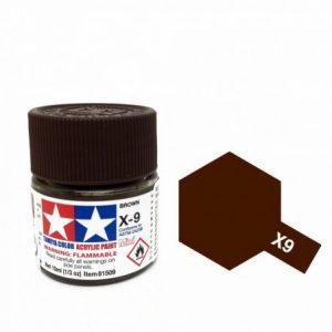 TAMIYA X9 - Peinture acrylique brun brillant