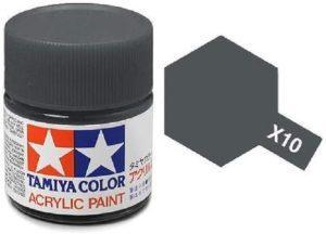 X10  Peinture acrylique gris acier brillant